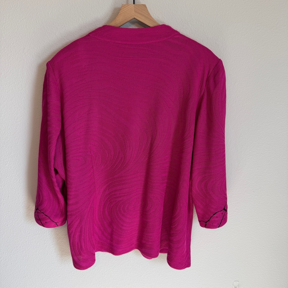 Ming Wang Bold Pink Single-Button Open Front Jack… - image 6